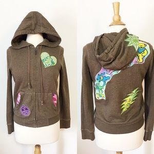 Size small women’s upcycled Grateful Dead hoodie